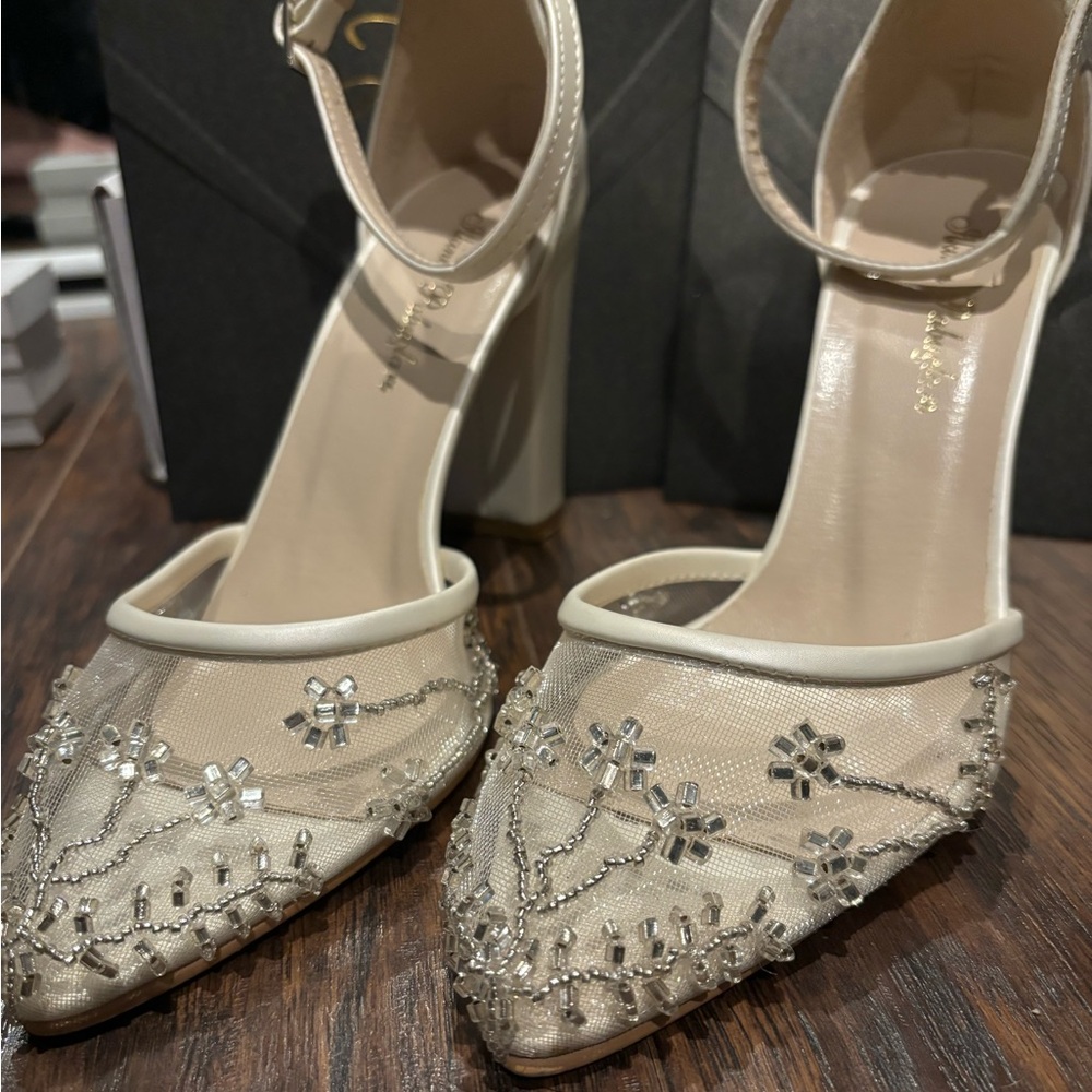 Bridal heels. Hand made in turkey custom order size 37 euro, 7 US 3 inch heel